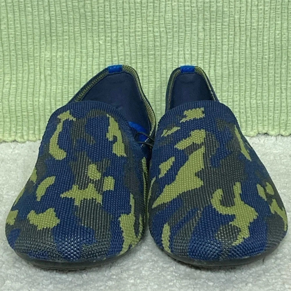 Serra Womens Green/Blue RoundToe Slip On Casual Washable Shoes SZ US 9 NWOT